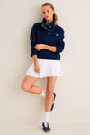 Navy Snap Neck Bailey Pullover