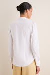 White Puffed Shoulder Shirt