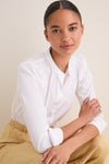 White Puffed Shoulder Shirt