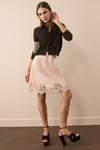 Light Pink Satin Mischa Slip Skirt