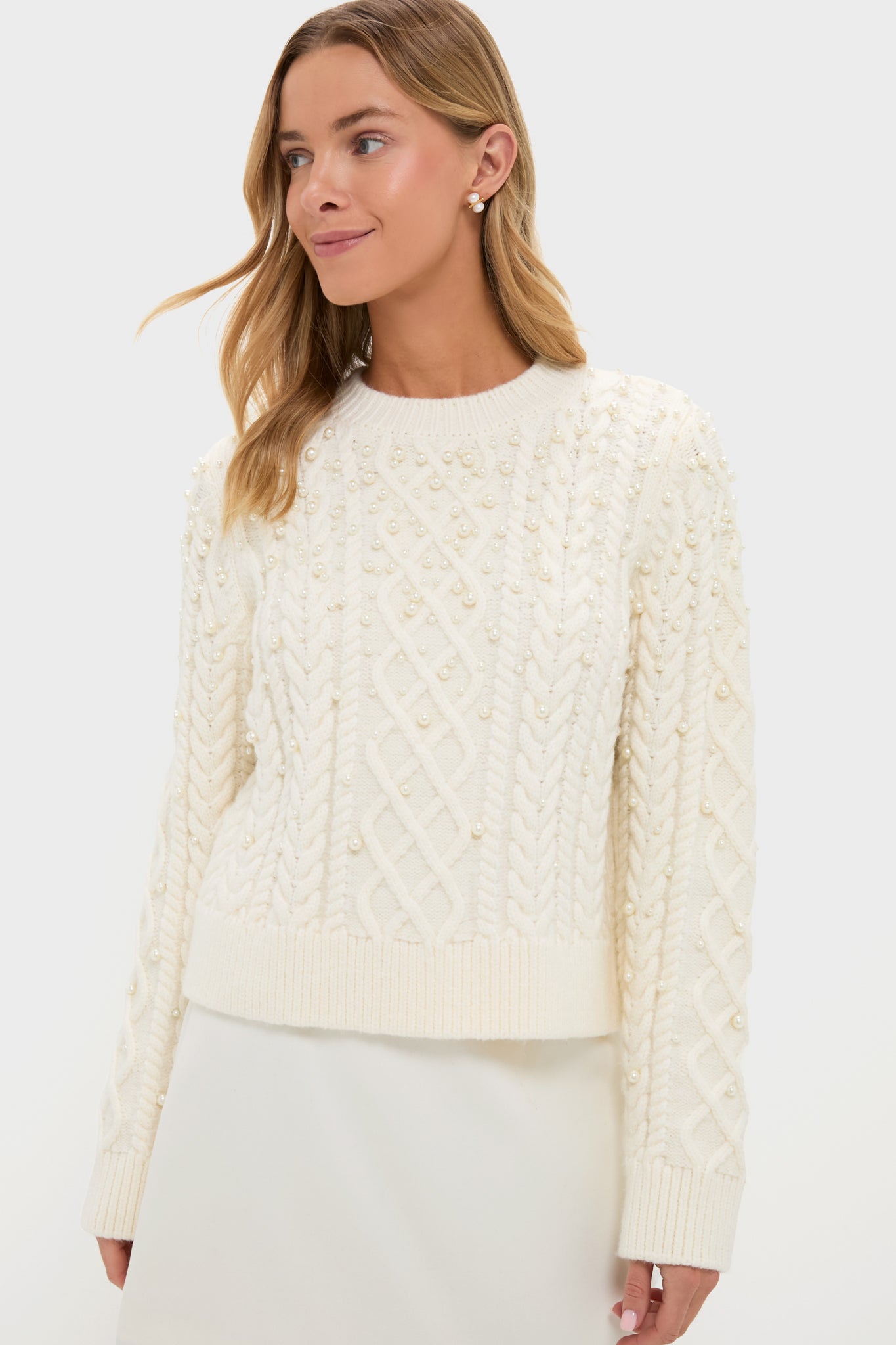 Pearl Embellished Ellis Sweater