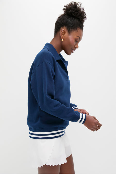 Navy 100% Cotton Perry Pullover