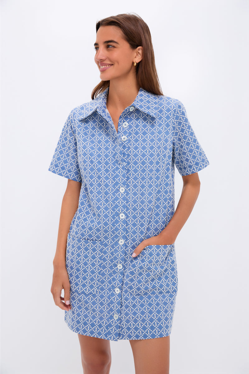 Denim Embroidered Lacie Dress
