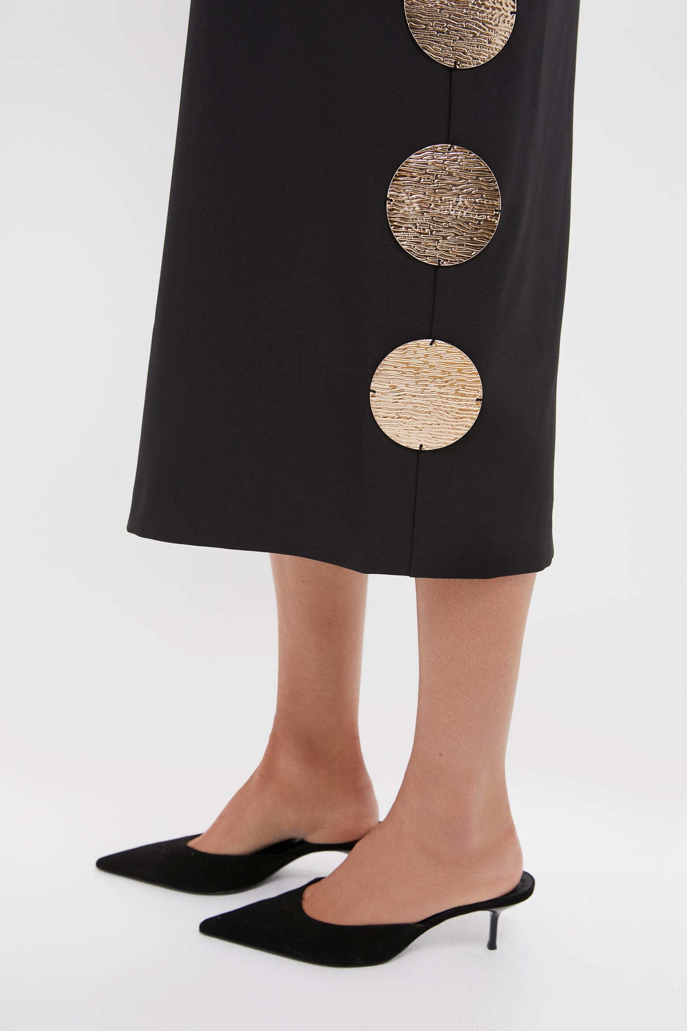 Gold Medallion Zeus Midi Dress