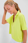 Citron Cropped Caroline Polo