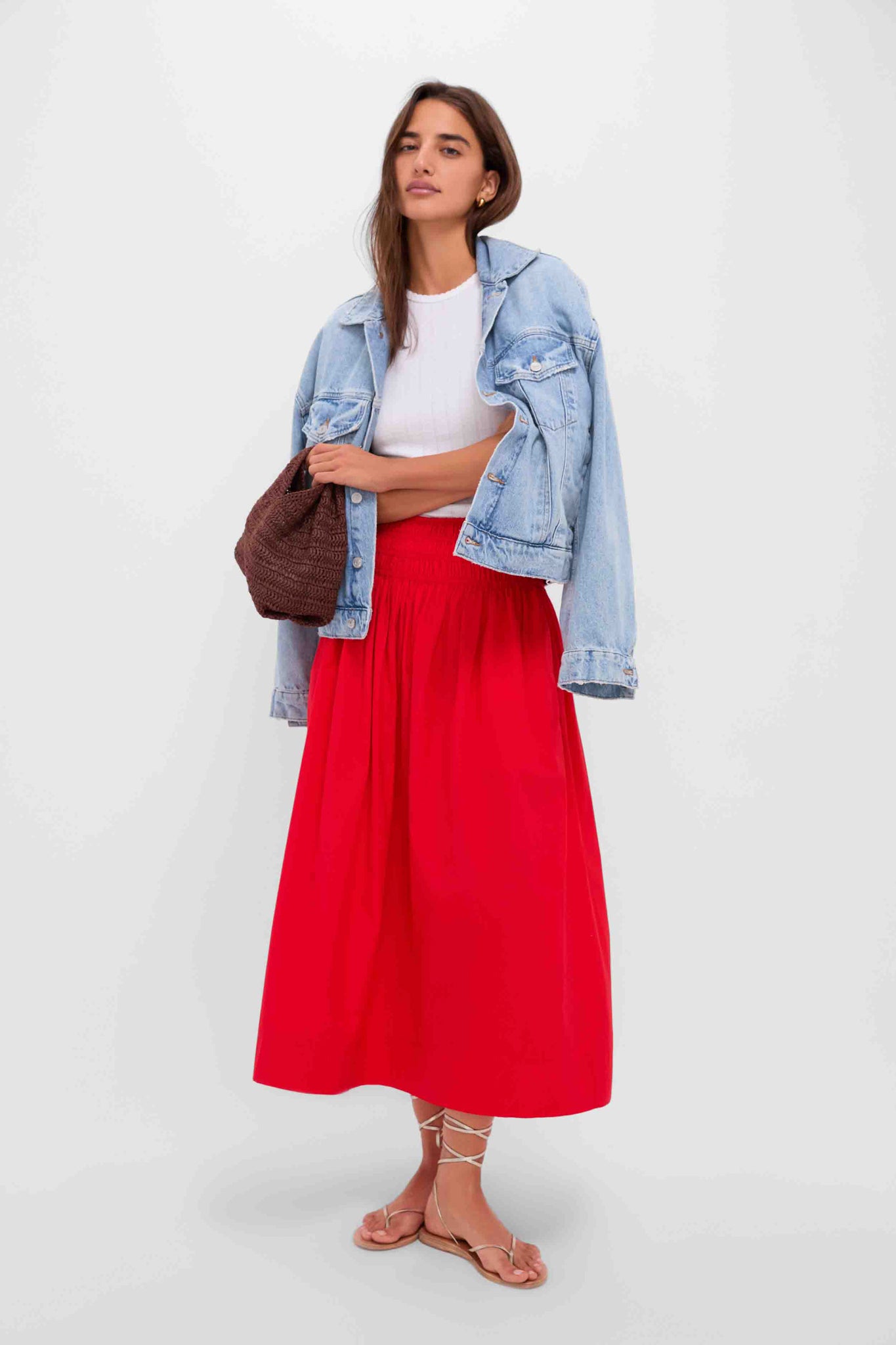 Hot Red The Viola Skirt