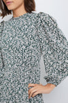 Green Floral Jesse Midi Dress