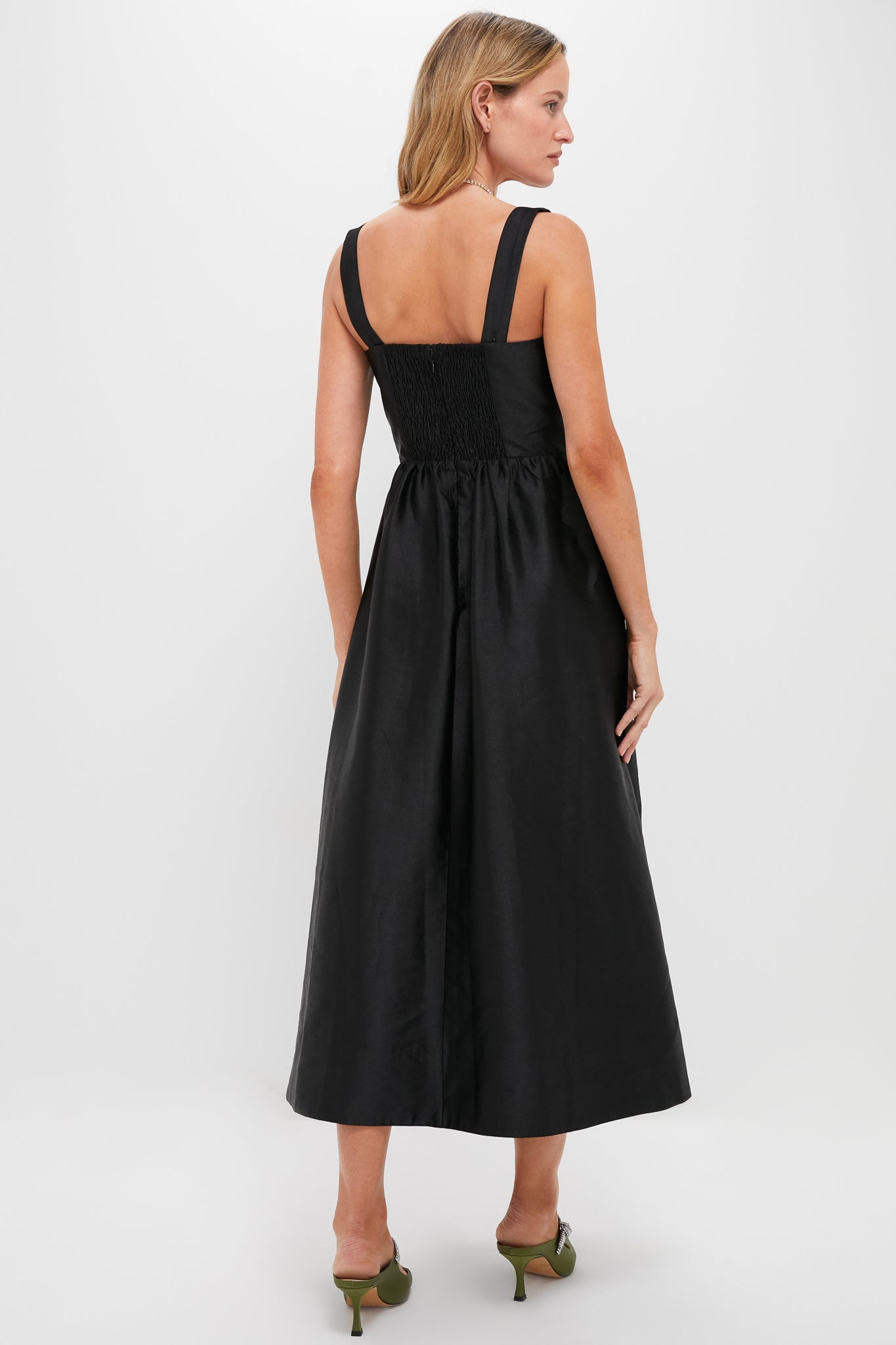 Black Dupioni Esme Dress
