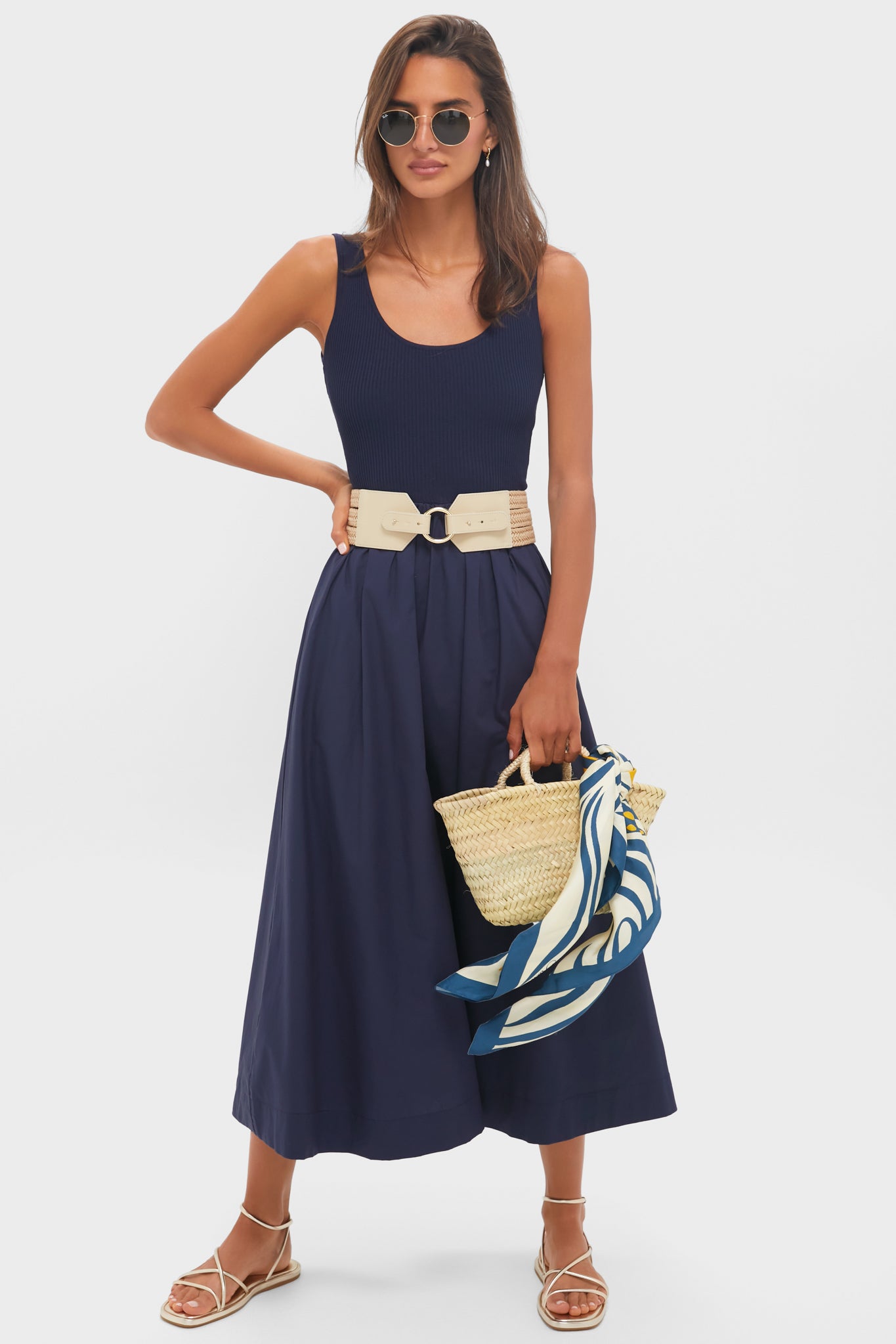 Navy Tank Midi Dress
