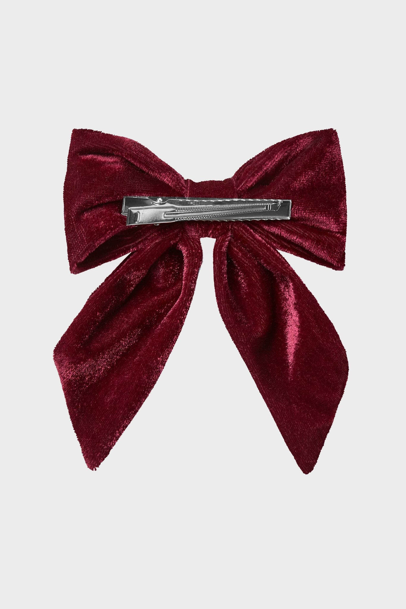 Burgundy Big Velvet Girl Clip