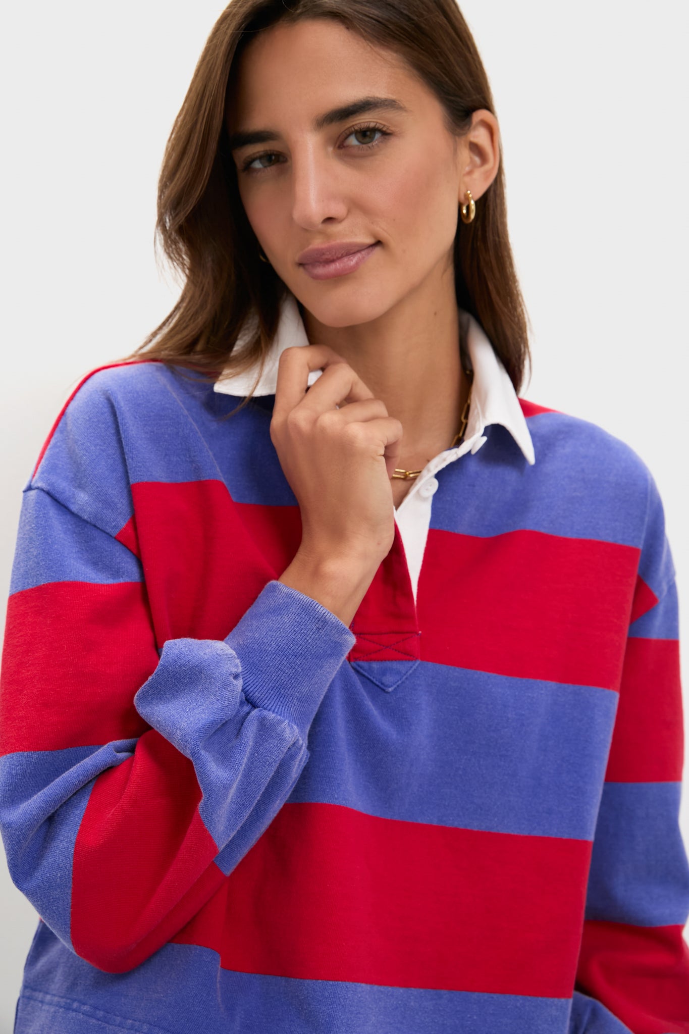 Gameday Red and Blue Swiftie Rugby Polo