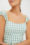 Blue Gingham Seersucker Amy Dress