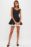 Black Multi Dorothie Off-Shoulder Mini Dress