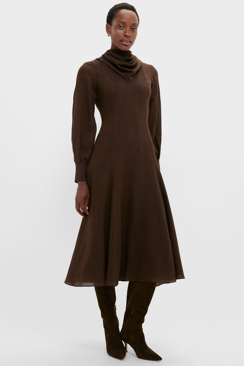 Cinnamon Avara Twill Wool Maxi Dress