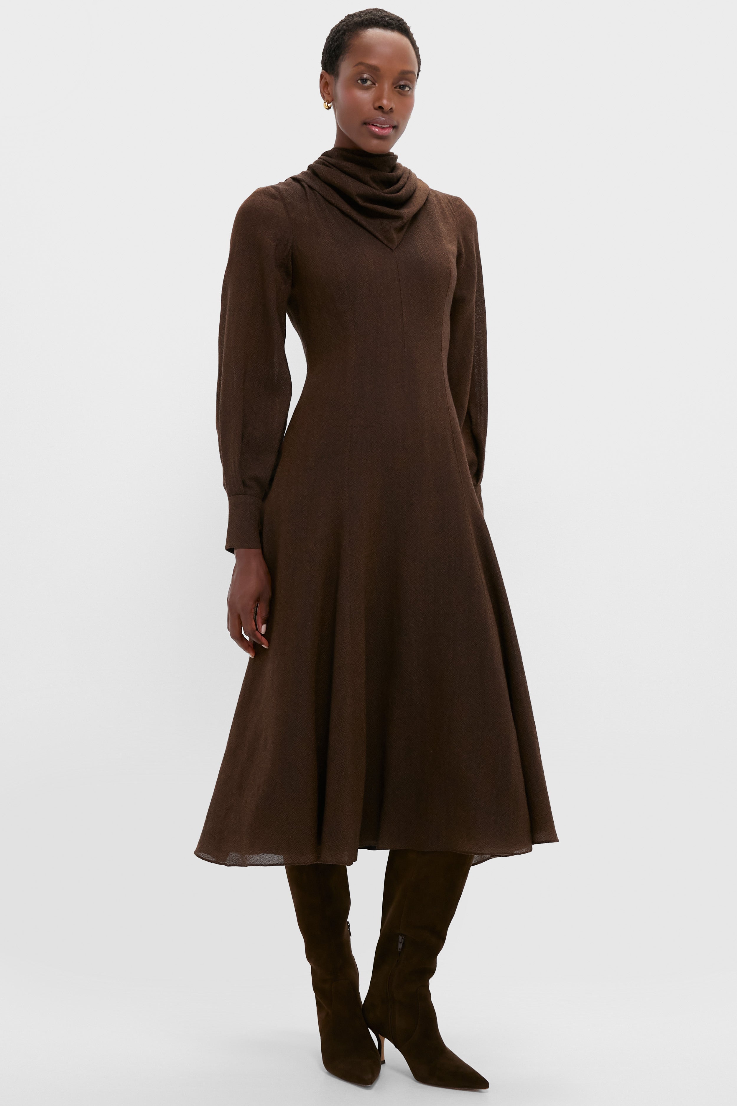 Cinnamon Avara Twill Wool Maxi Dress | Emilia Wickstead