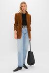 Toffee Suede Leo Blazer