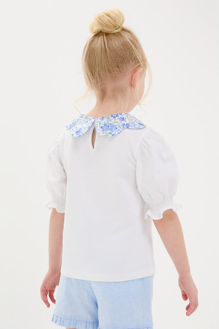 Dusty Blue Floral Analia Top