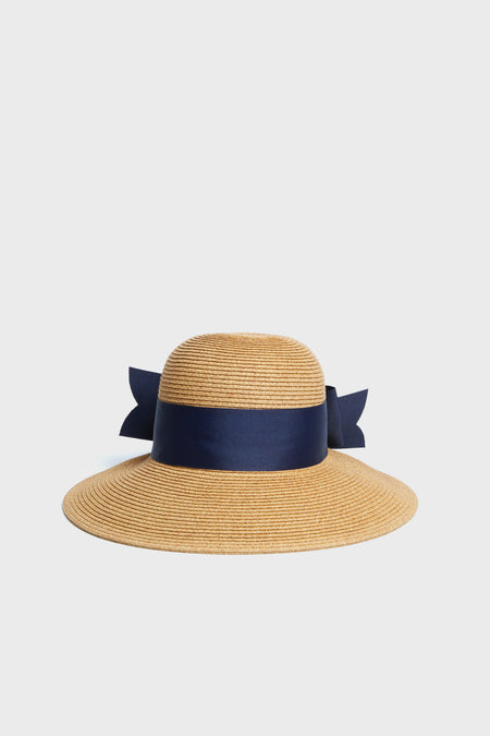 Exclusive Navy Packable Wide Bow Sunhat Toucan Hats
