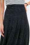 Black Atelier Pleated Maxi Skirt