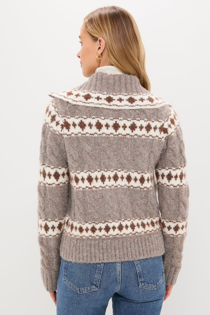 Striped Fair Isle Kinvara Cardigan