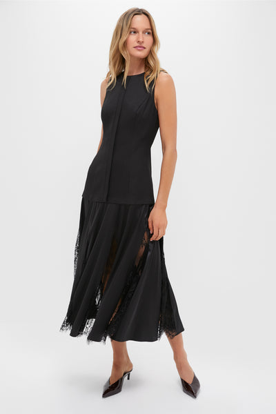 knee length dresses for ladies Black Linen Francis Maxi Dress main image 1