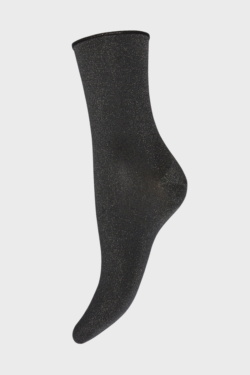 Black Silver Stardust Socks