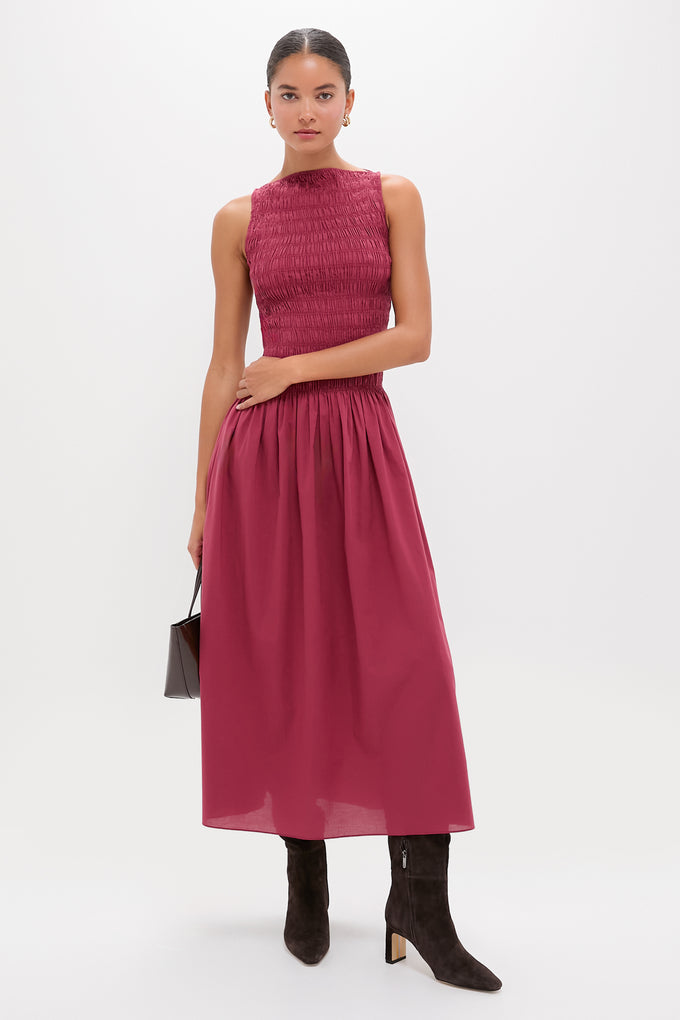 faithfull the brand rafa midi dress Rhubarb Margot Midi Dress