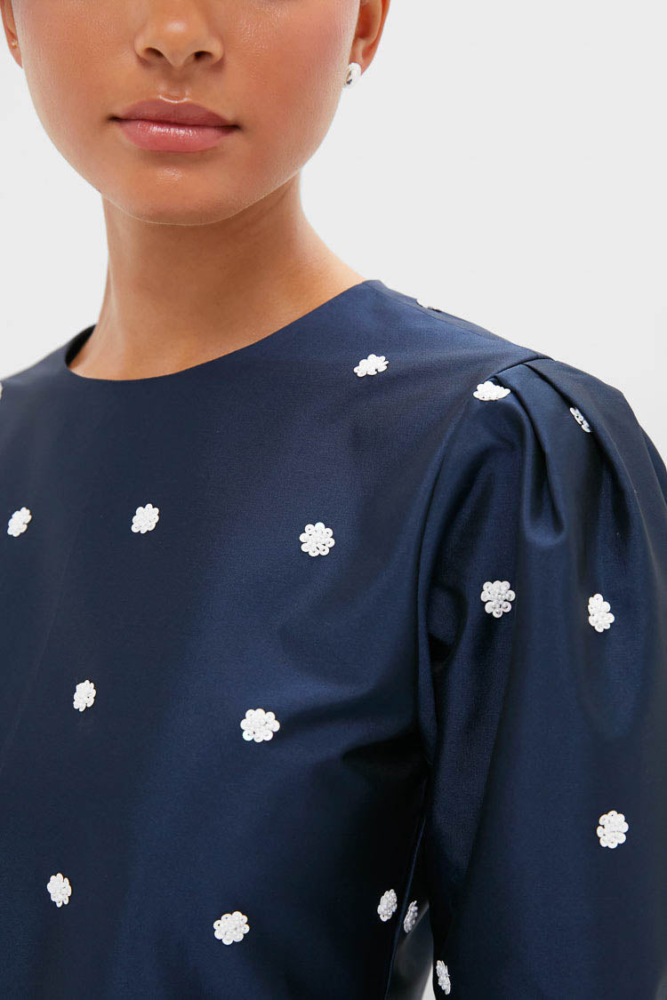 Midnight Blue Classic Rockford Mini Dress | LOVEBIRDS Midnight Blue Classic Rockford Mini Dress | LOVEBIRDS