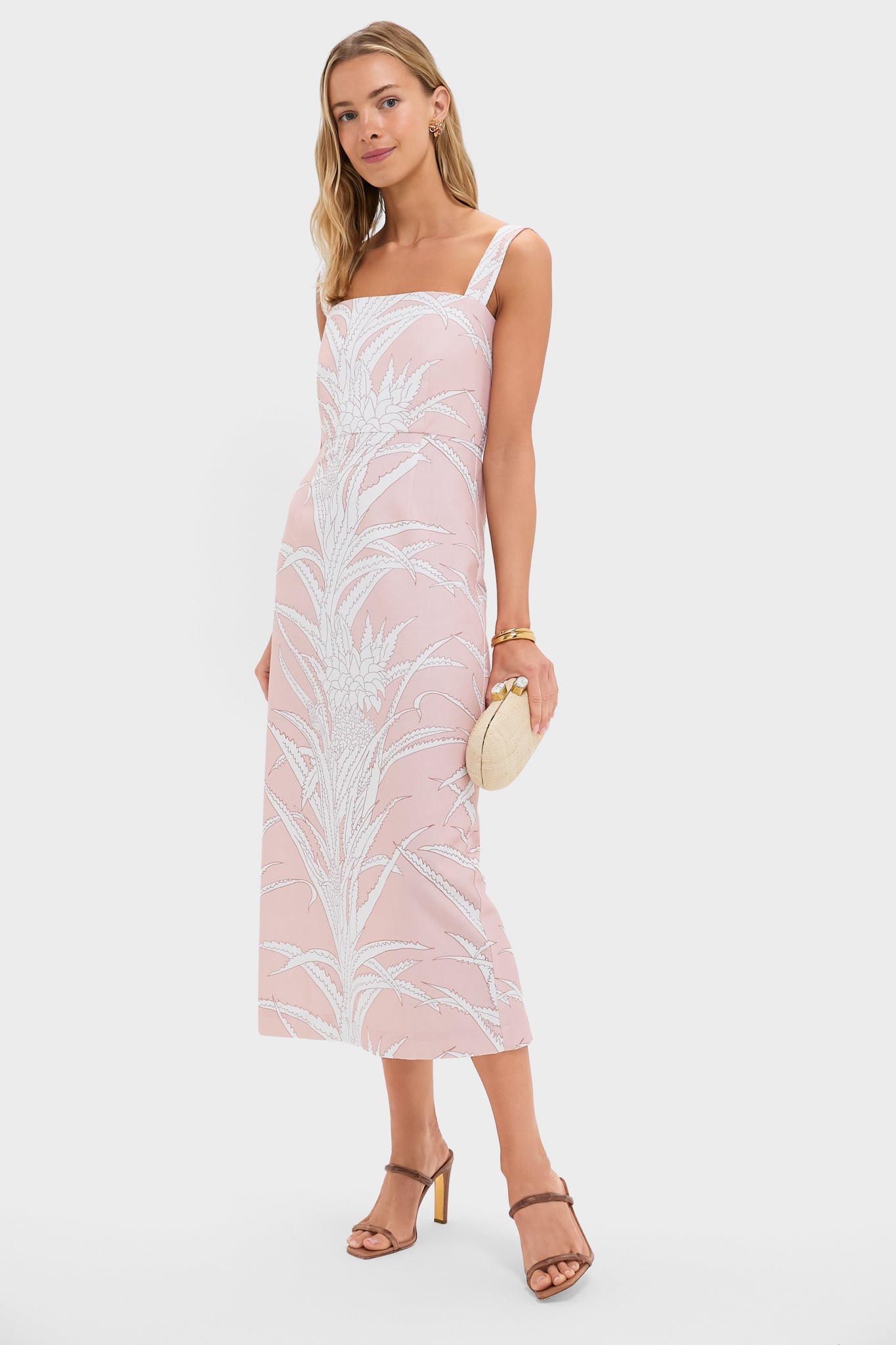 Pink Pineapple Long Slip Dress