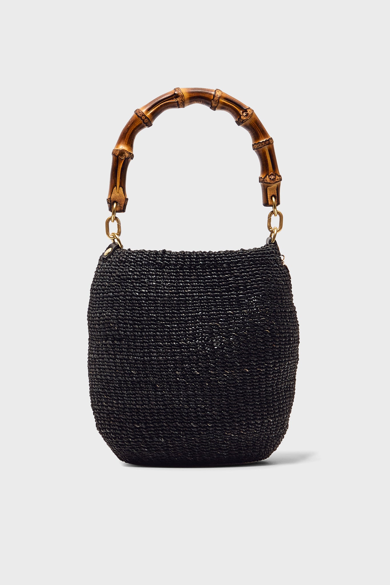 Black Pot De Miel Bag with Bamboo Handle | Clare V