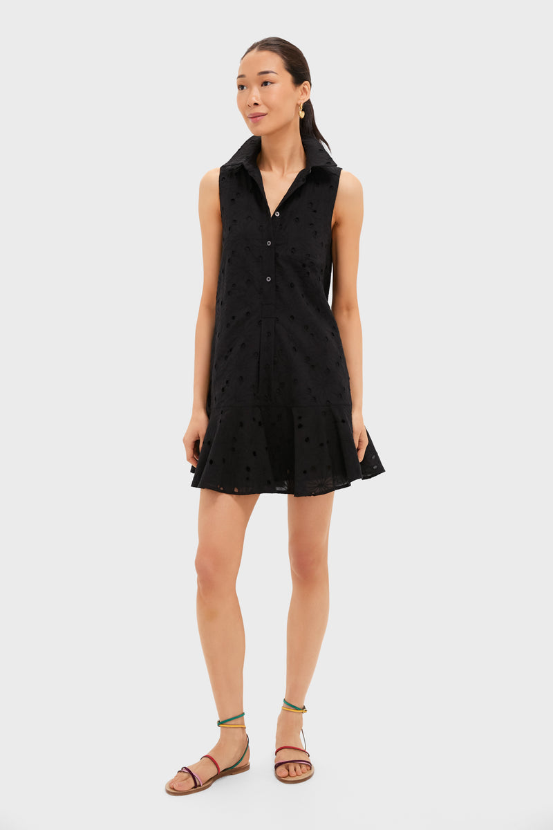 Black Floral Eyelet Sleeveless Callahan
