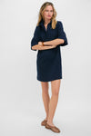 Navy Crepe Massey Dress