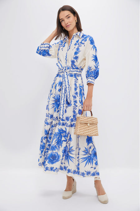 Antigua Blue Bianca Linen Dress
