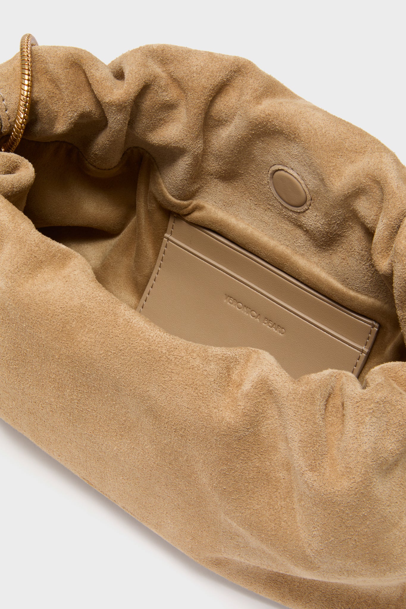 Latte Small Suede Stash Crossbody