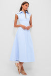 Mist Blue Franca Midi Dress