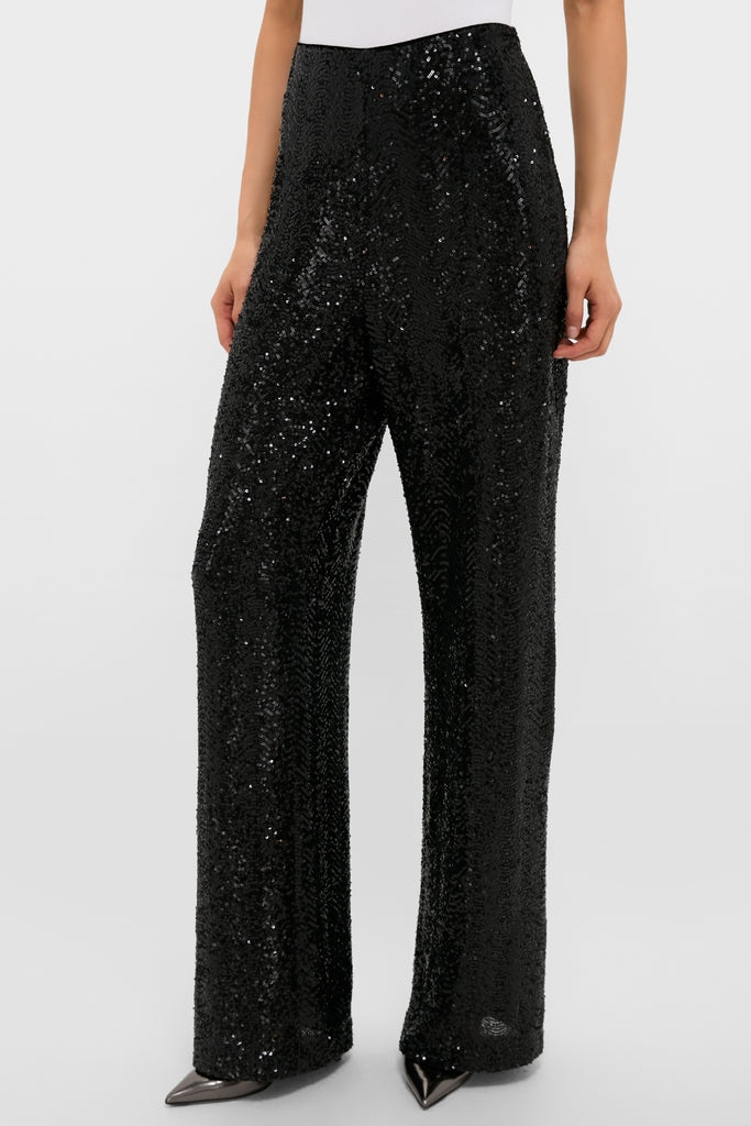 Black Sequin Tatum Pants