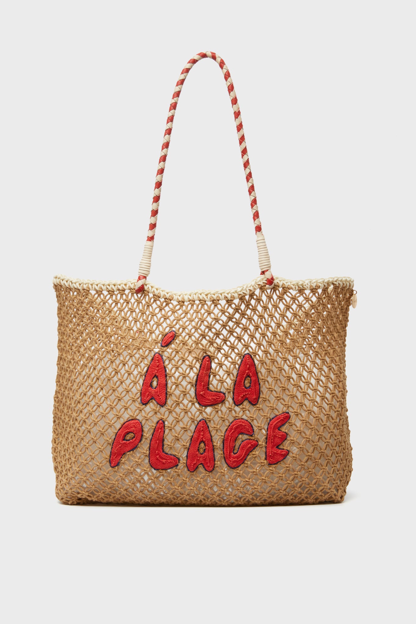 Tan Crochet A La Plage Lete Tote | Clare V