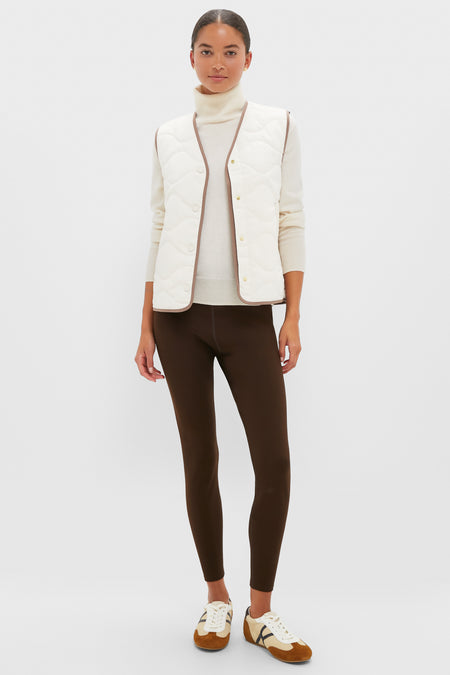 Ash Taupe and Birch Lori Reversible Gilet