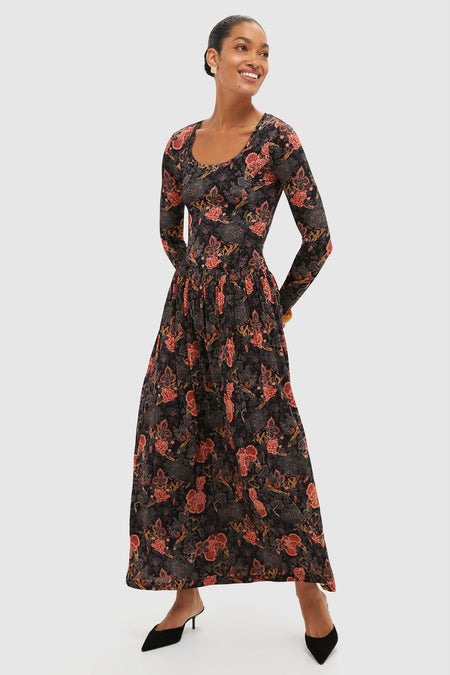 Night Lily Amal Jersey U-Neck Dress