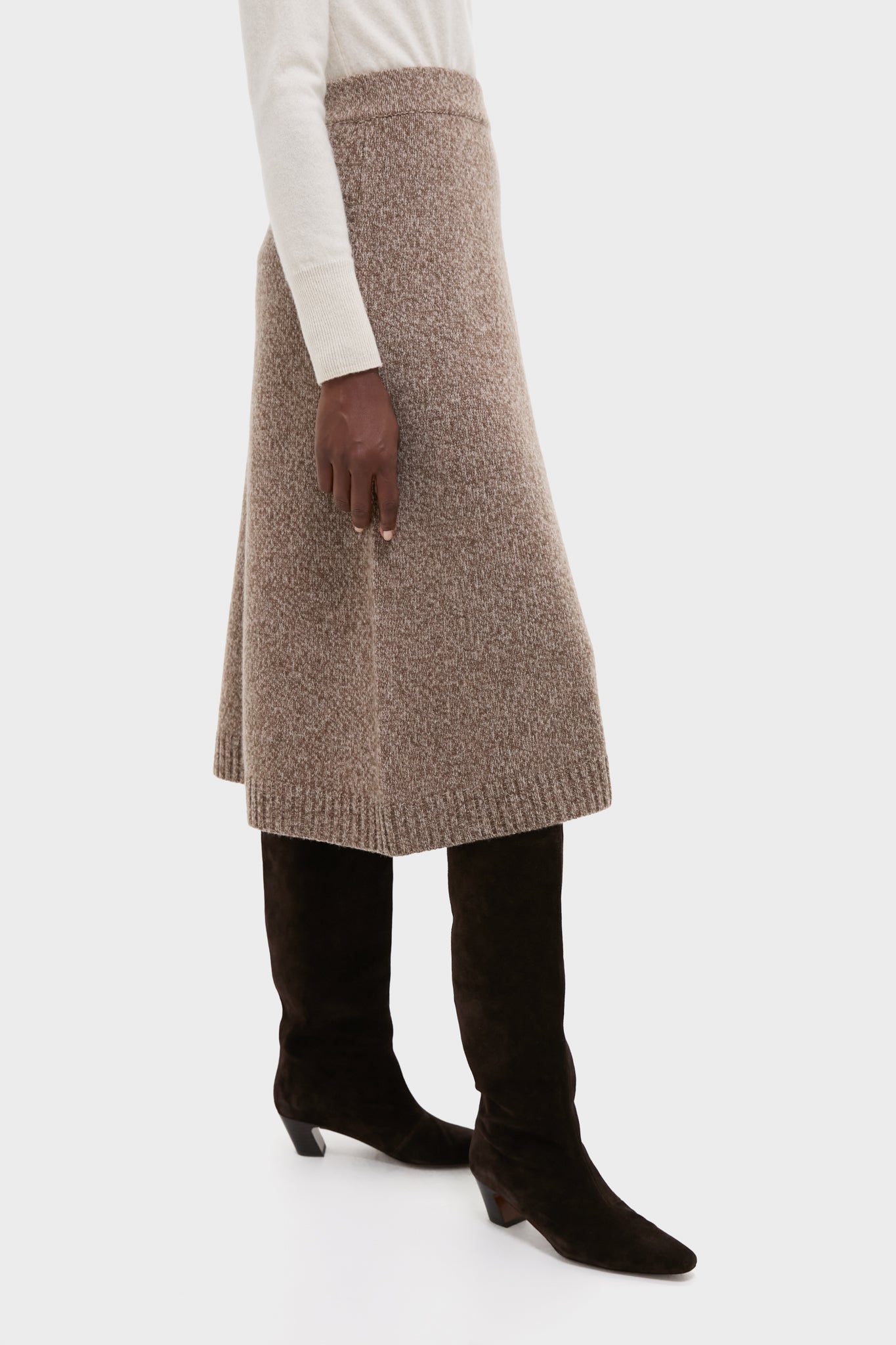 Hazelnut Barnaba Knitted Skirt