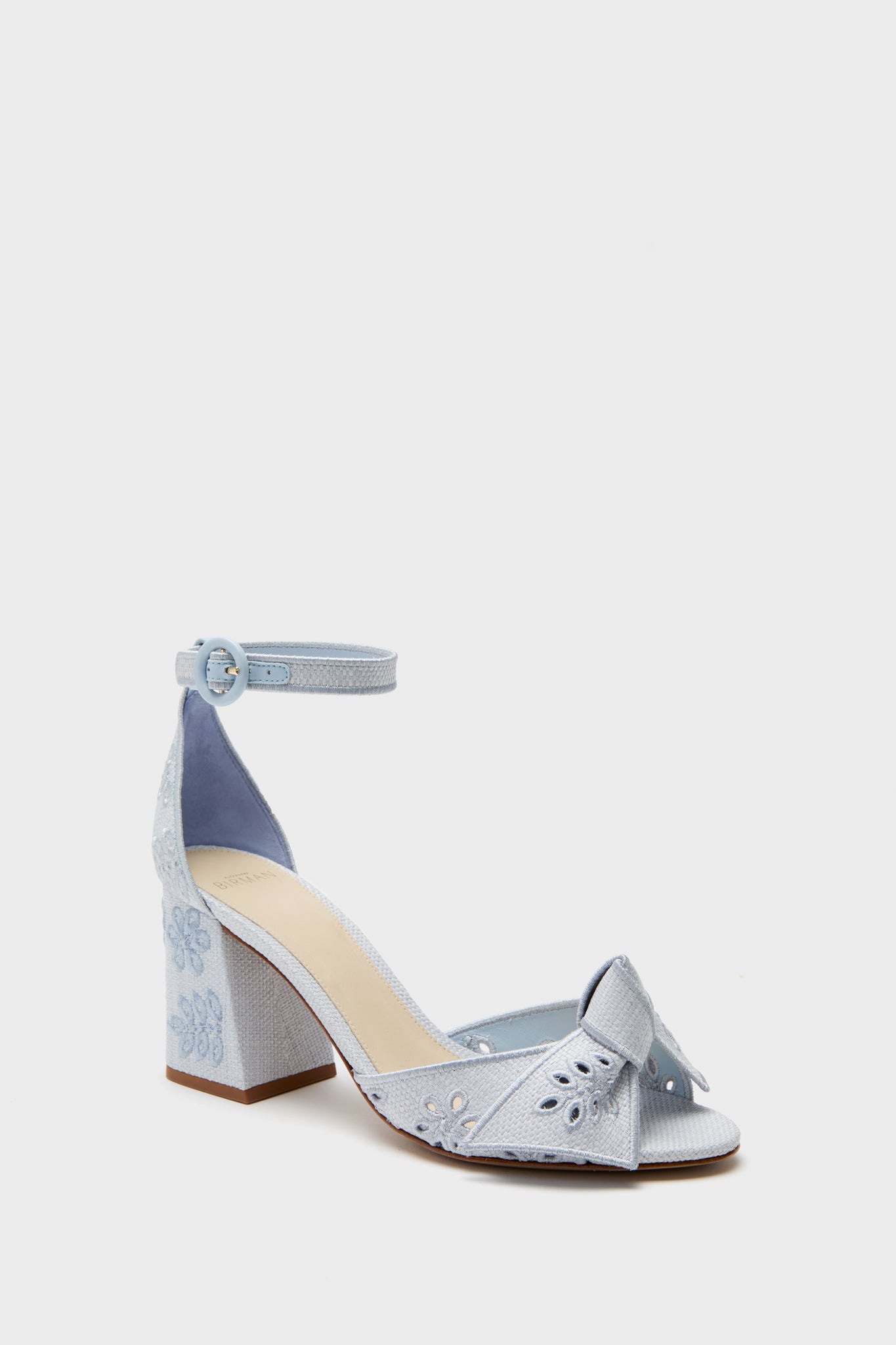 Serene Blue Maxi Clarita Embroidery 75 Heels