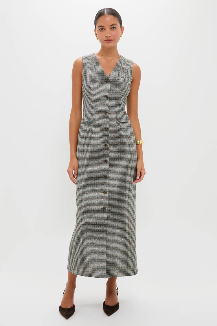 Gun Club Check Form Maxi Dress | Emerson Fry