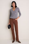 Gray Cashmere Katherine V-Neck Sweater