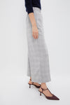 Gray Plaid Cropped Flare Carlton Pants