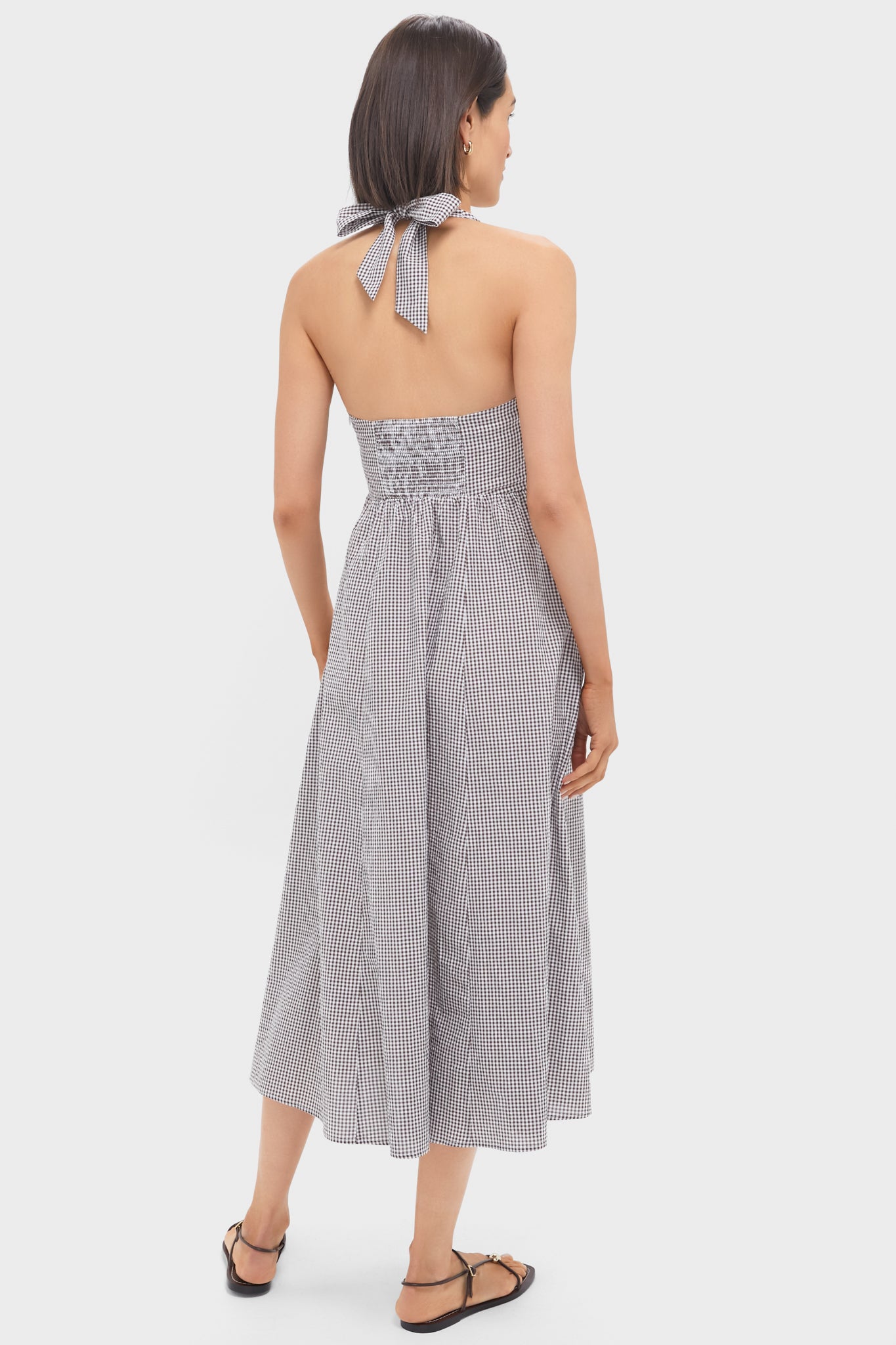 Chocolate Gingham Fleur Dress