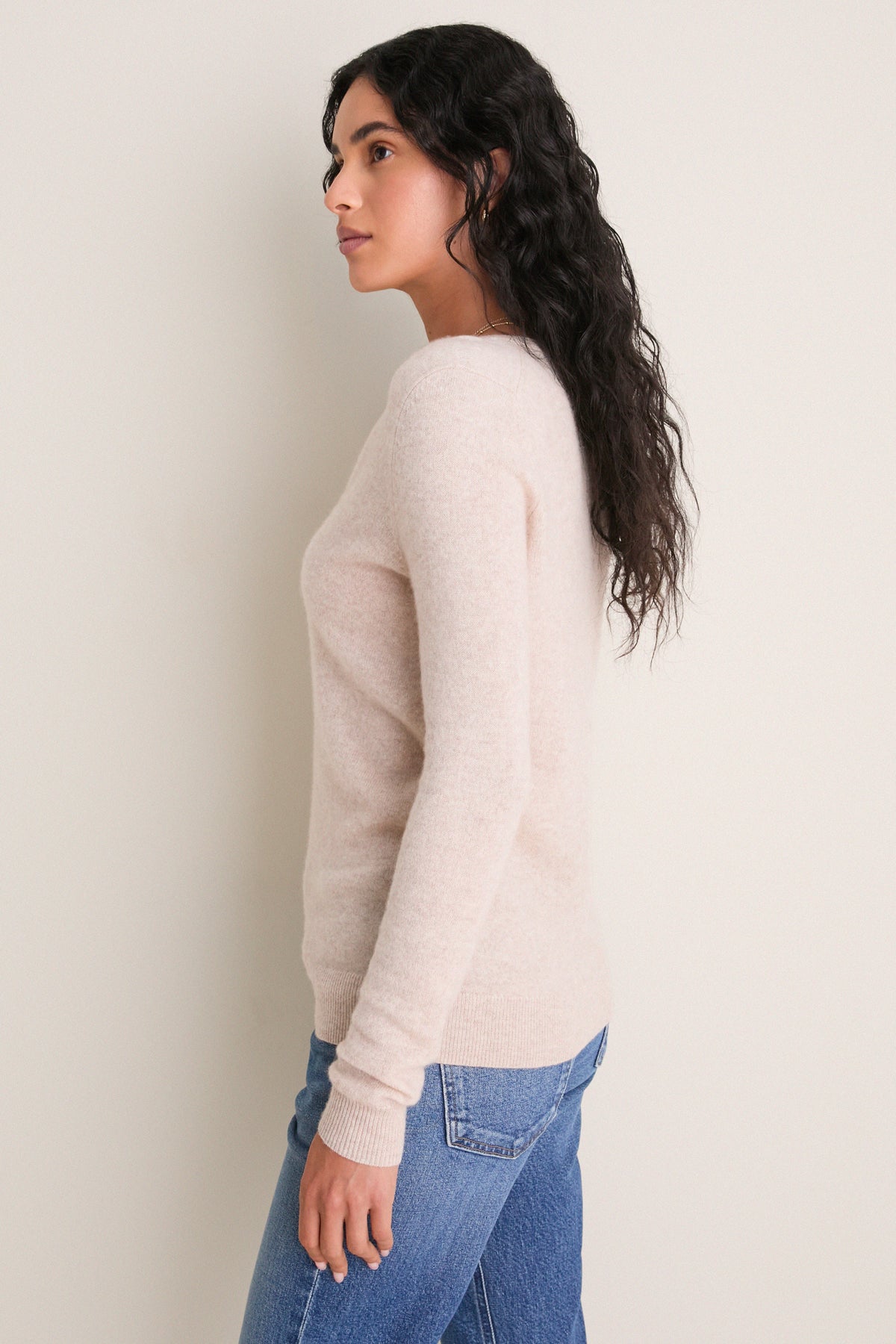 Sandstone Cashmere Katherine V-Neck Sweater