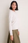 Ivory Cashmere Elizabeth Crewneck