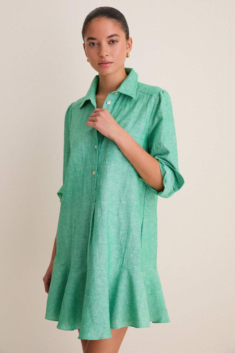 Sea Green Callahan Shirt Dress