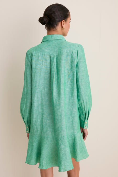 Sea Green Callahan Shirt Dress