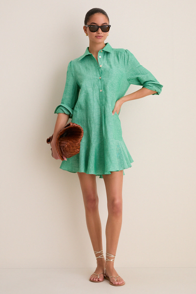 Sea Green Callahan Shirt Dress